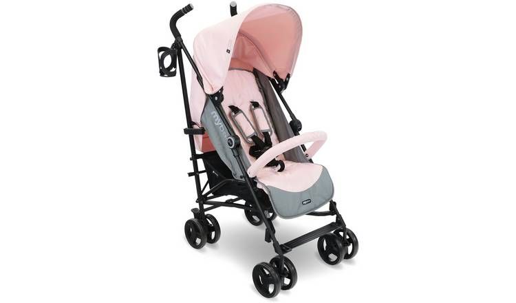 My Babiie MB02 Lightweight Stroller - Pink and Grey