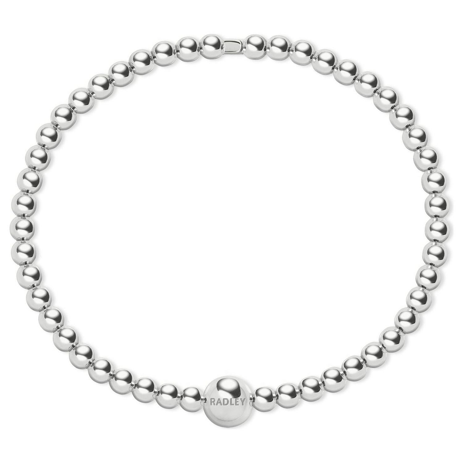 Radley silver plated bead hinged bangle, imported from the UK