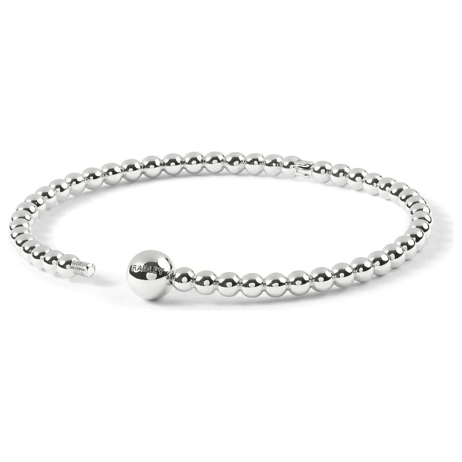 Radley silver plated bead hinged bangle, imported from the UK