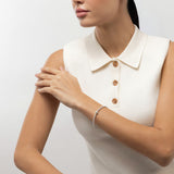 Radley silver plated bead hinged bangle, imported from the UK