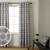 Habitat grey geometric blackout curtains 117x137cm - British product