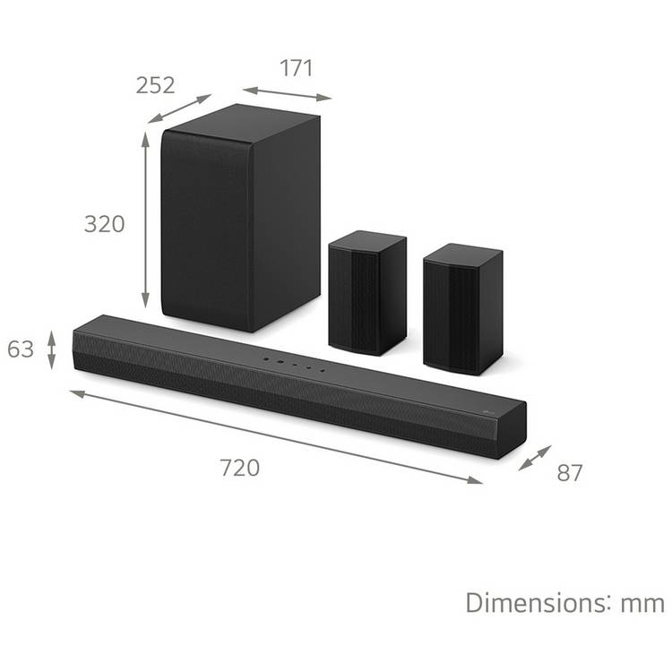 LG US40TR 4.1Ch soundbar with rear speakers - British product