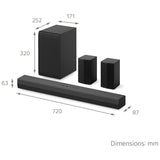 LG US40TR 4.1Ch soundbar with rear speakers - British product