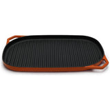 Habitat cast iron grill pan orange 38cm, UK version