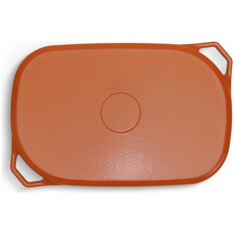 Habitat cast iron grill pan orange 38cm, UK version