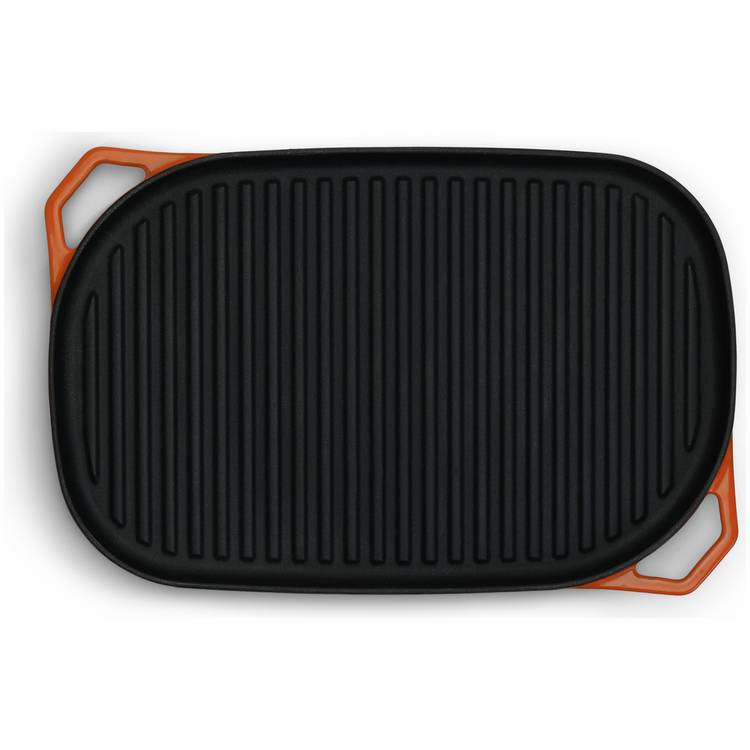 Habitat cast iron grill pan orange 38cm, UK version