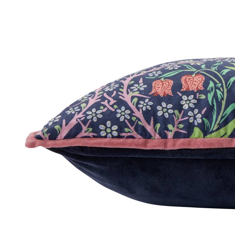 Habitat Morris & Co. Blackthorn cushion green 43x43cm, imported from the UK