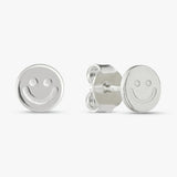 Revere sterling silver smile face stud earrings, imported from the UK