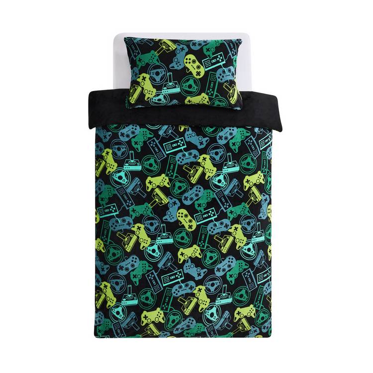 Argos Home Gamer fleece bedding set single, imported from the UK