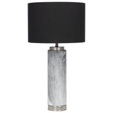 Pacific tall table lamp grey marble effect, UK version