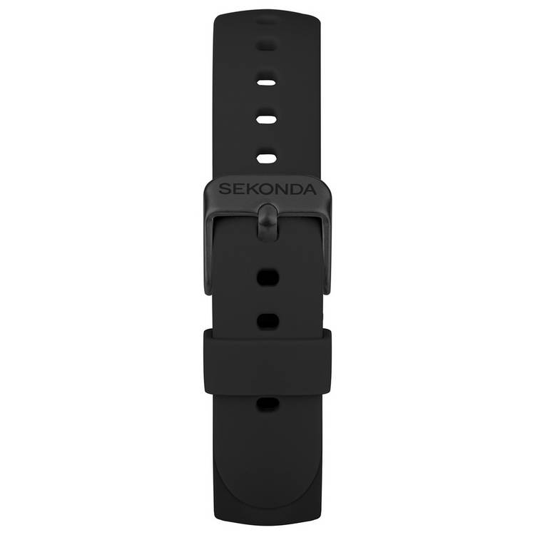 Sekonda smart watch fitness tracker black silicone strap (British brand)
