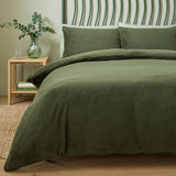 Argos Home teddy fleece green bedding set single - British product