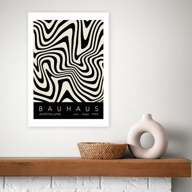 East End Prints Bauhaus Black art print A3 - British product