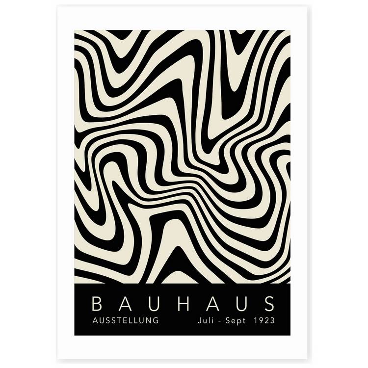 East End Prints Bauhaus Black art print A3 - British product