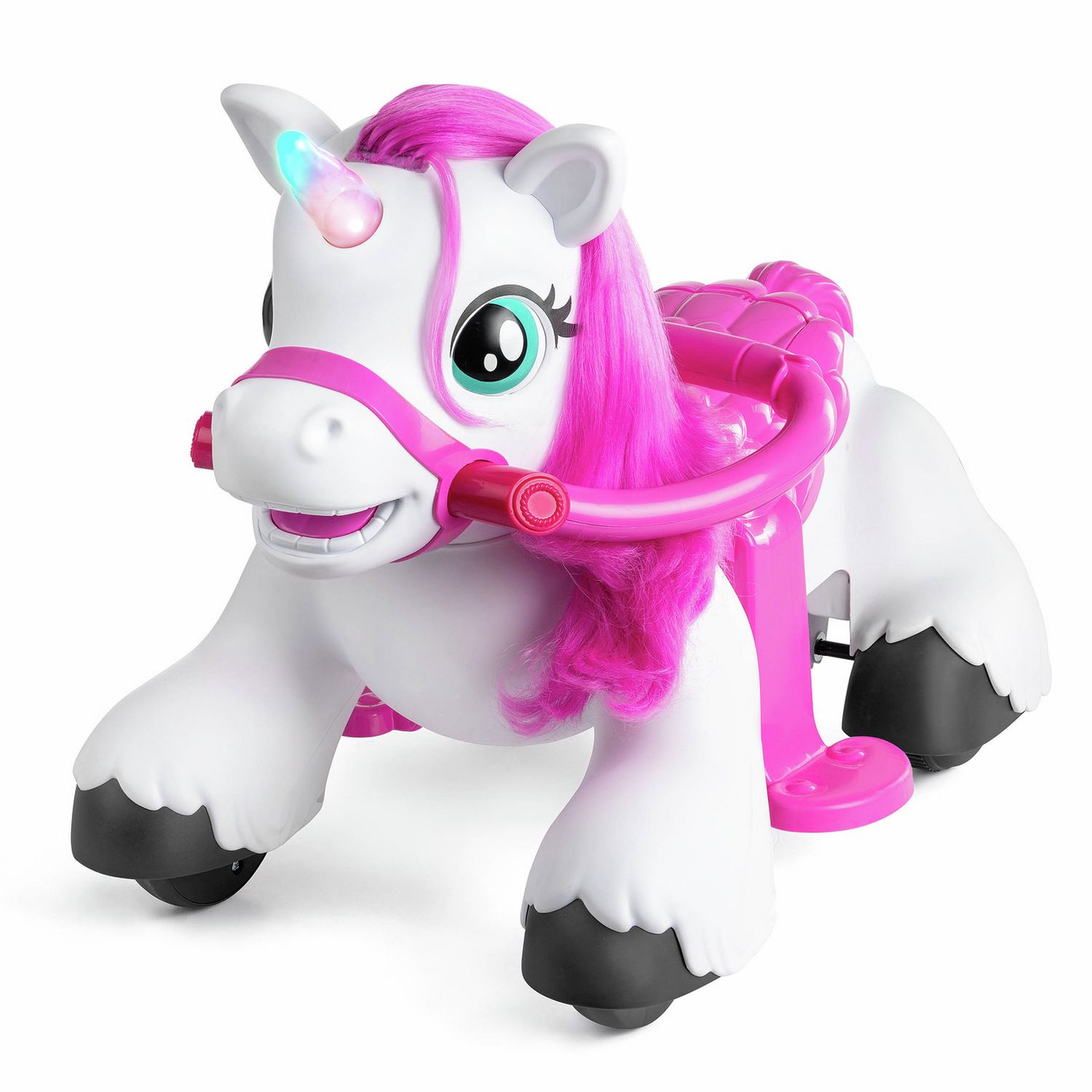 Xootz Magical Unicorn electric ride on with light-up horn - British product