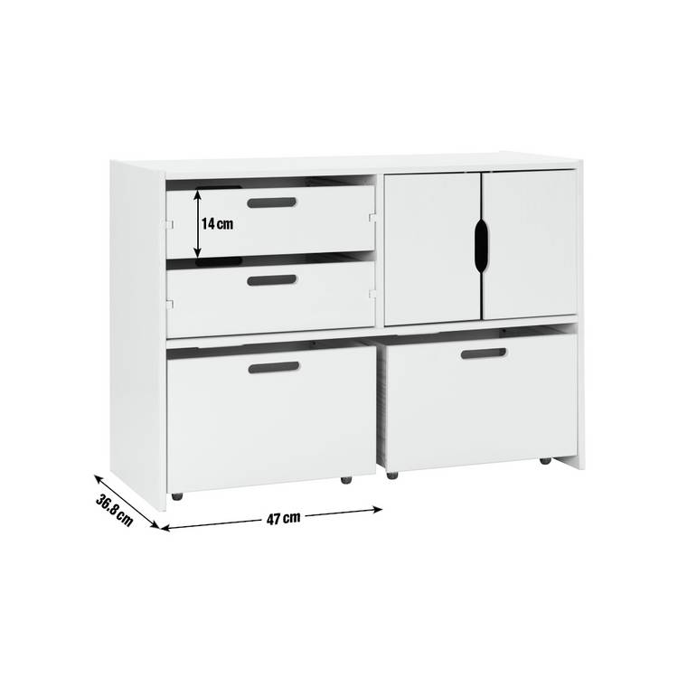 Habitat Kids Rico double storage unit in pine, UK version