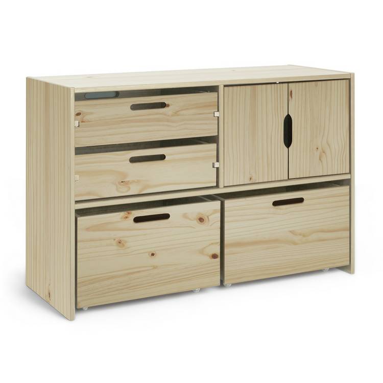 Habitat Kids Rico double storage unit in pine, UK version