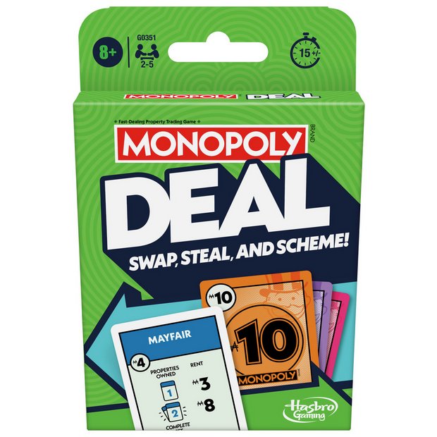 Hasbro Monopoly Deal card game, UK version
