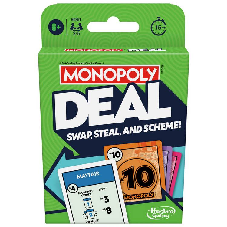 Hasbro Monopoly Deal card game, UK version