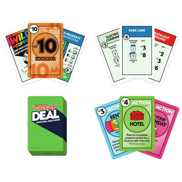 Hasbro Monopoly Deal card game, UK version