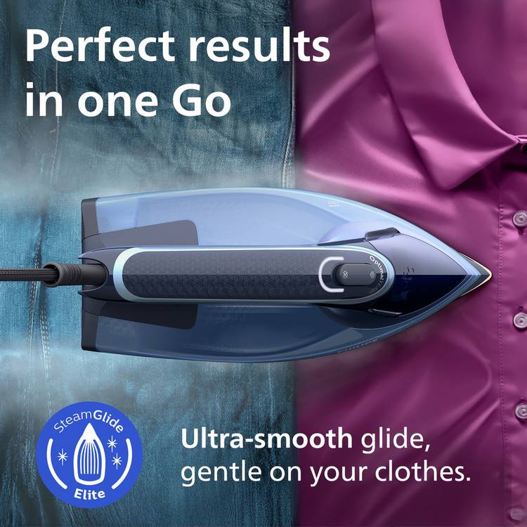 Philips Series 8000 SteamGlide steam iron (British brand)