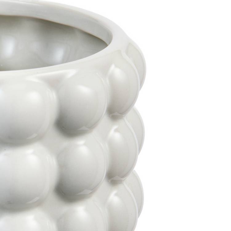 Habitat ceramic bobble planter grey small, imported from the UK