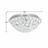 Argos Home Amelia flush ceiling light chrome glass beads 30cm - British product