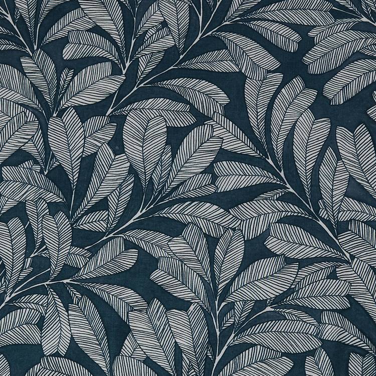Habitat blackout curtains leaf pattern blue 117x137cm - British product