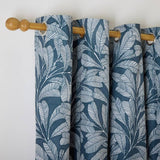 Habitat blackout curtains leaf pattern blue 117x137cm - British product