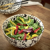 Habitat black splatter stoneware salad bowl 22cm, UK version