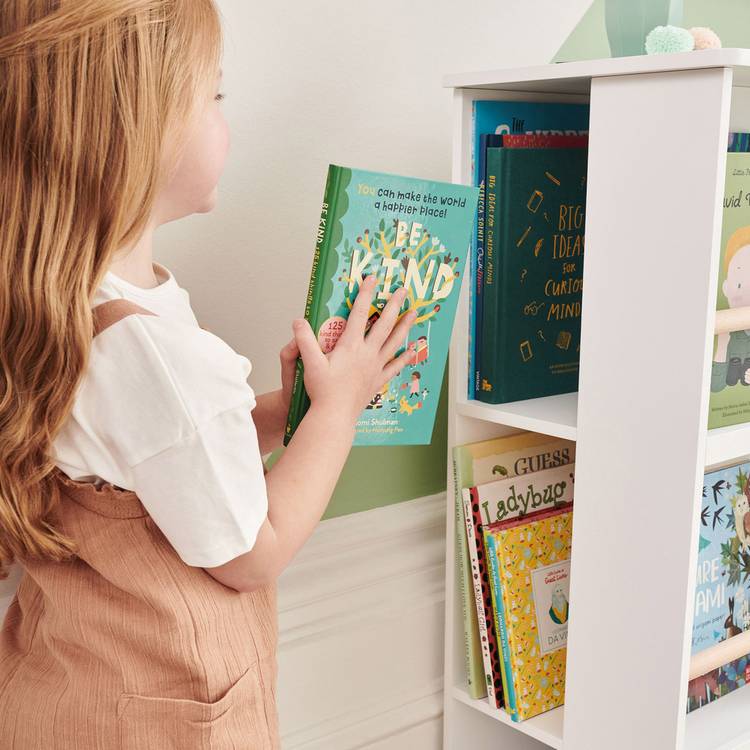 Great Little Trading Company Beanstalk white children's bookcase 47cm (British brand)