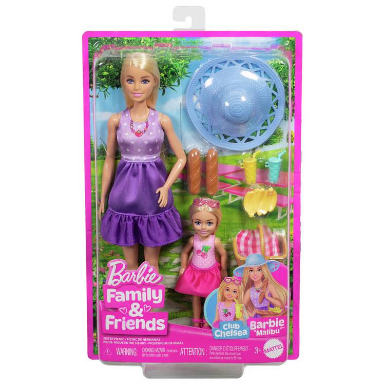 Barbie picnic-themed doll playset with two dolls - British product