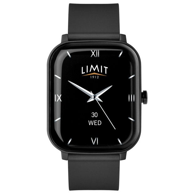 Limit smart watch with black silicone strap (British brand)