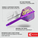 Luke Littler K-Flex No6 medium flights, imported from the UK