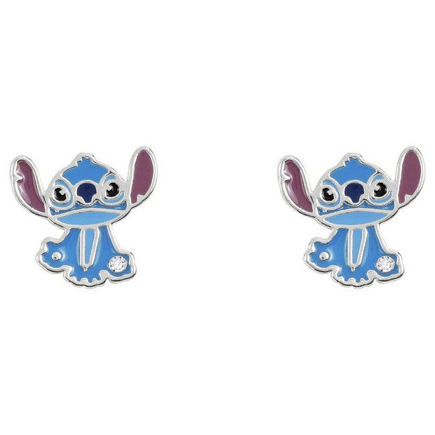 Disney Stitch cubic zirconia stud earrings 11.2mm, imported from the UK