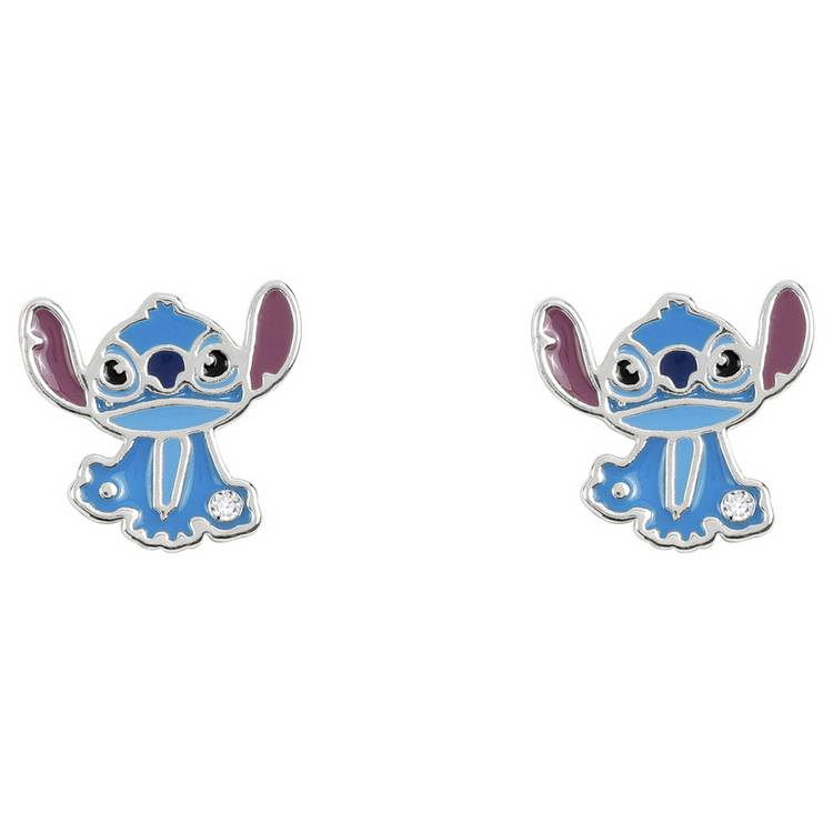 Disney Stitch cubic zirconia stud earrings 11.2mm, imported from the UK