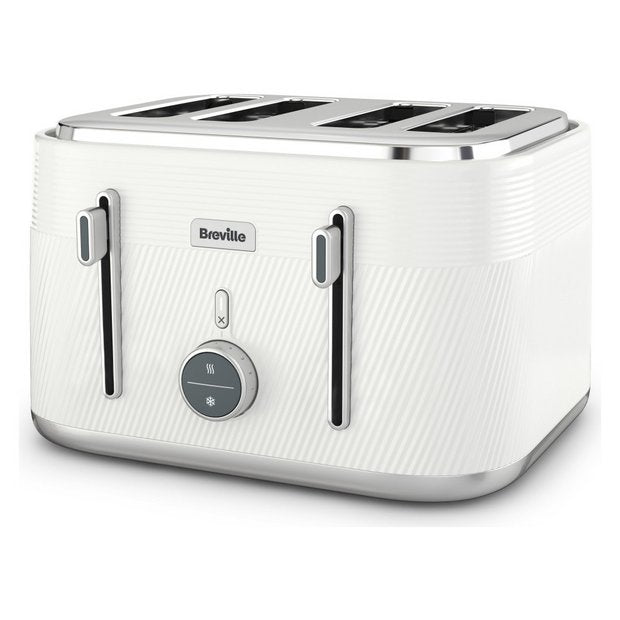 Breville Obliq 4-slice toaster white, UK version