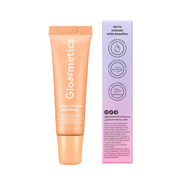 DNR Glossmetics Peptide Lip Glaze Peach 10ml - British product