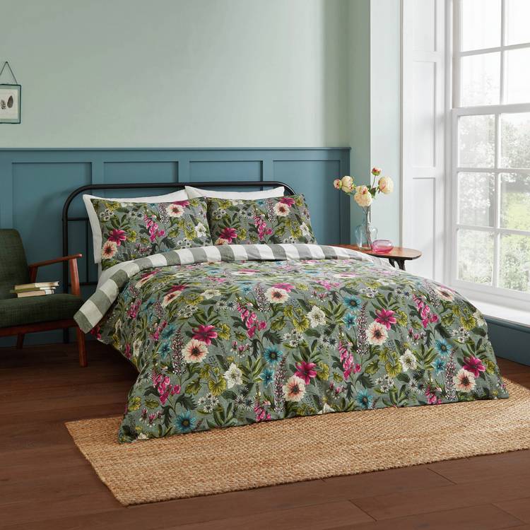 Wylder Hidcote Manor Green double bedding set (British brand)