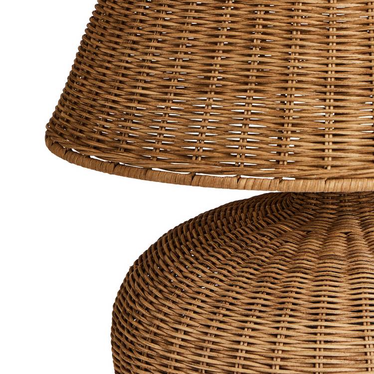 Habitat XL wicker table lamp in natural rattan, UK version