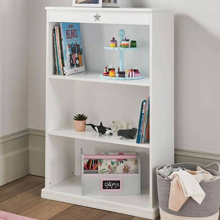 Great Little Trading Company Star Bright white bookcase - British product