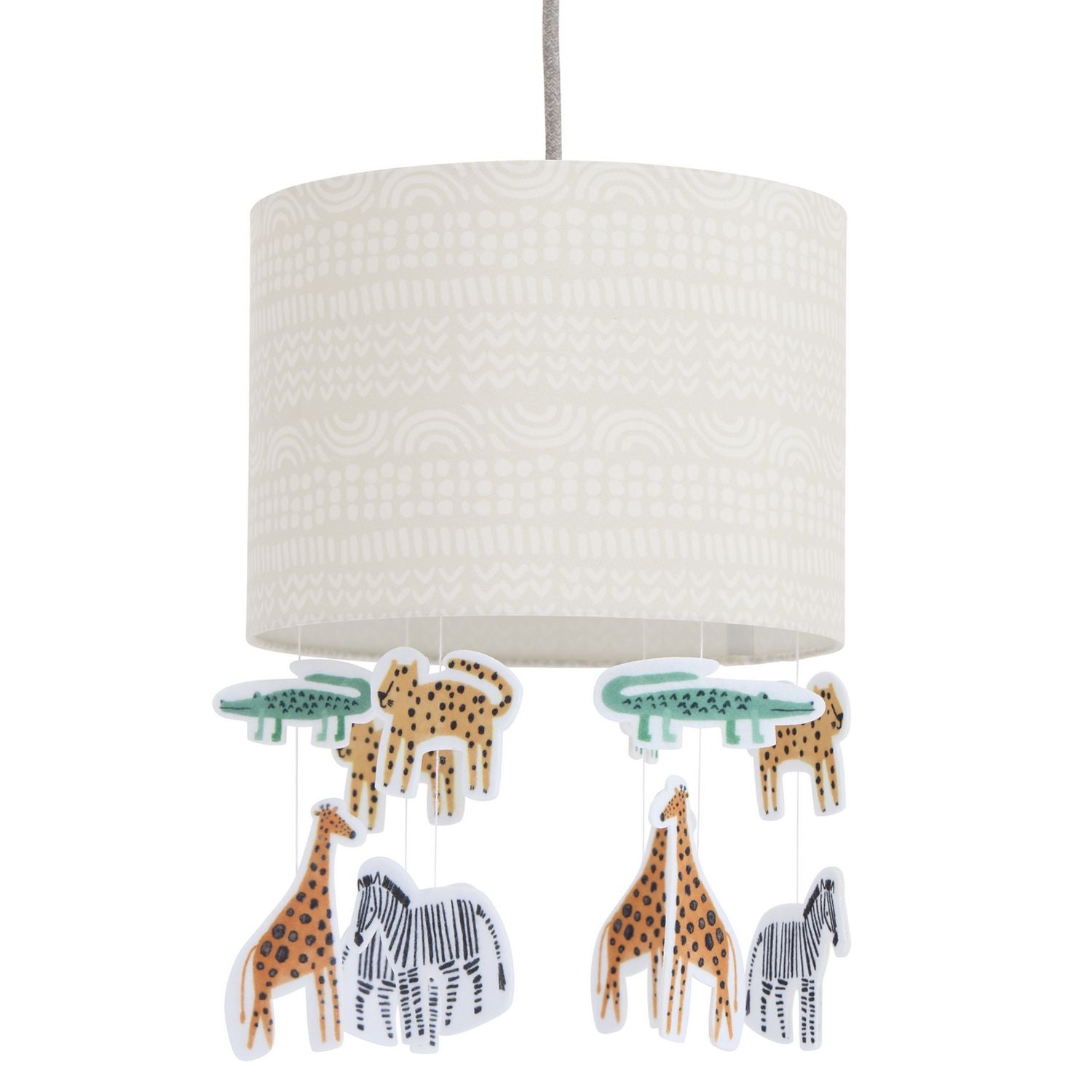 Habitat jungle lampshade with hanging animals 25cm, imported from the UK
