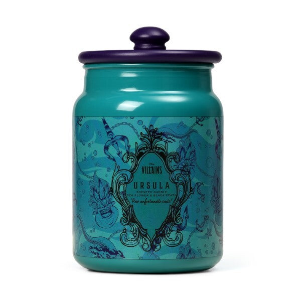 Disney Villains Ursula sea flower and black pearl scented candle 430g, UK version