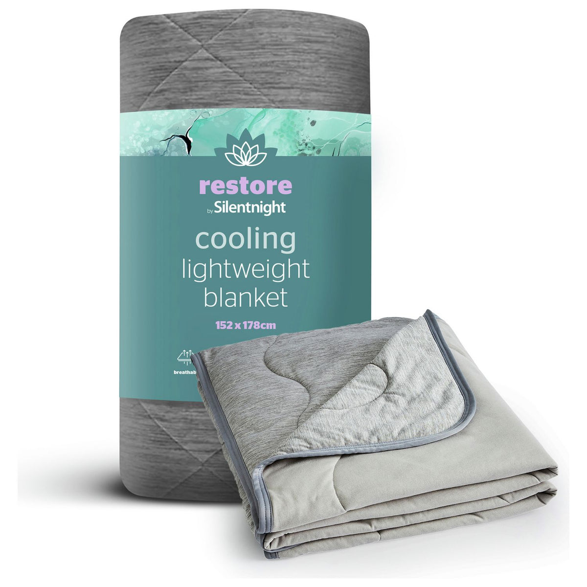 Silentnight Restore cooling blanket size 178x152cm, imported from the UK