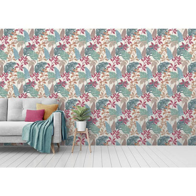 Argos Arthouse Esselle Fun Leaf Multicoloured Wallpaper Roll 50cm x 10.05m- Buy online at McGrocer