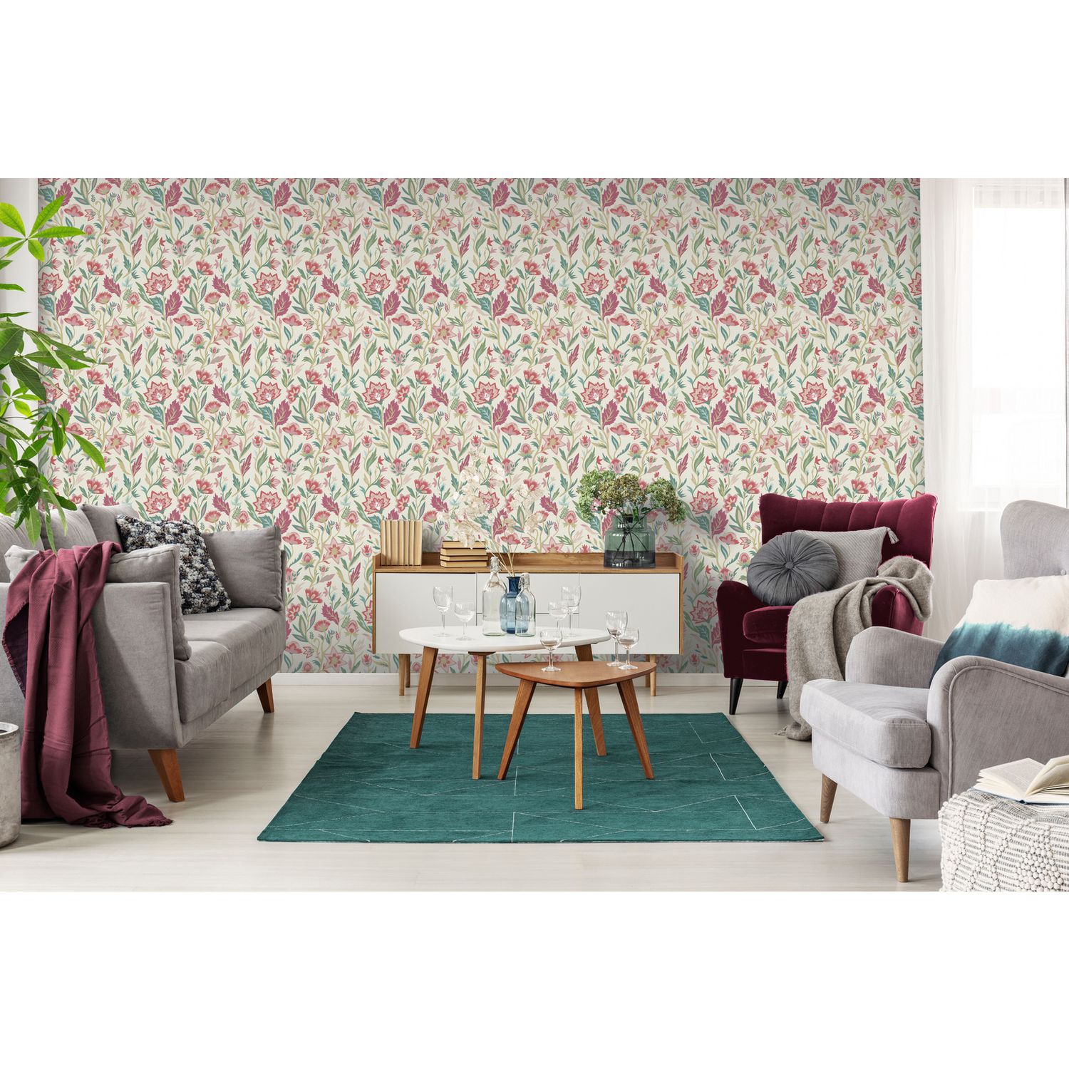 Arthouse Esselle Lush Paradise pink wallpaper (British brand)