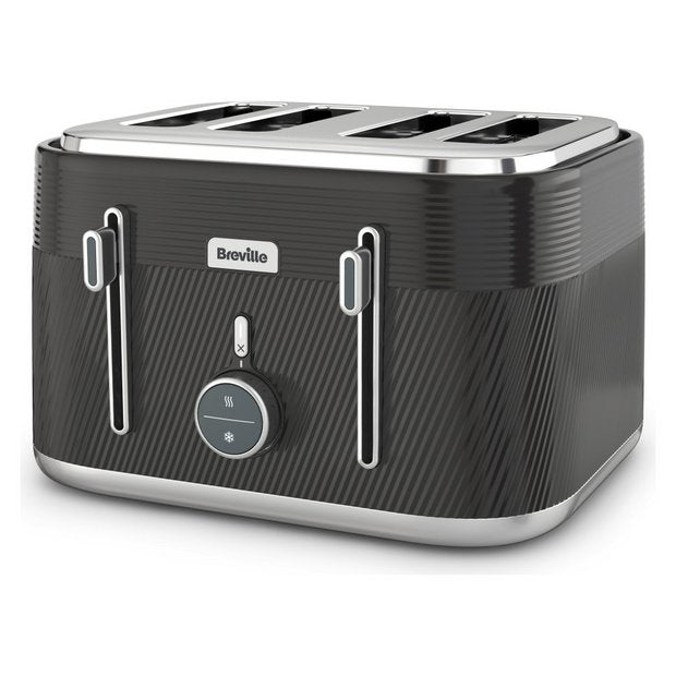 Breville Obliq 4-Slice Toaster Black, UK version