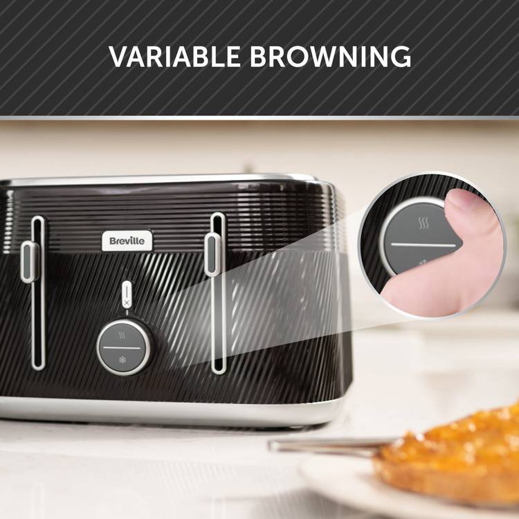 Breville Obliq 4-Slice Toaster Black, UK version