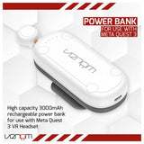 Venom white power bank Meta Quest 3 3000mAh, UK version