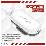 Venom white power bank Meta Quest 3 3000mAh, UK version
